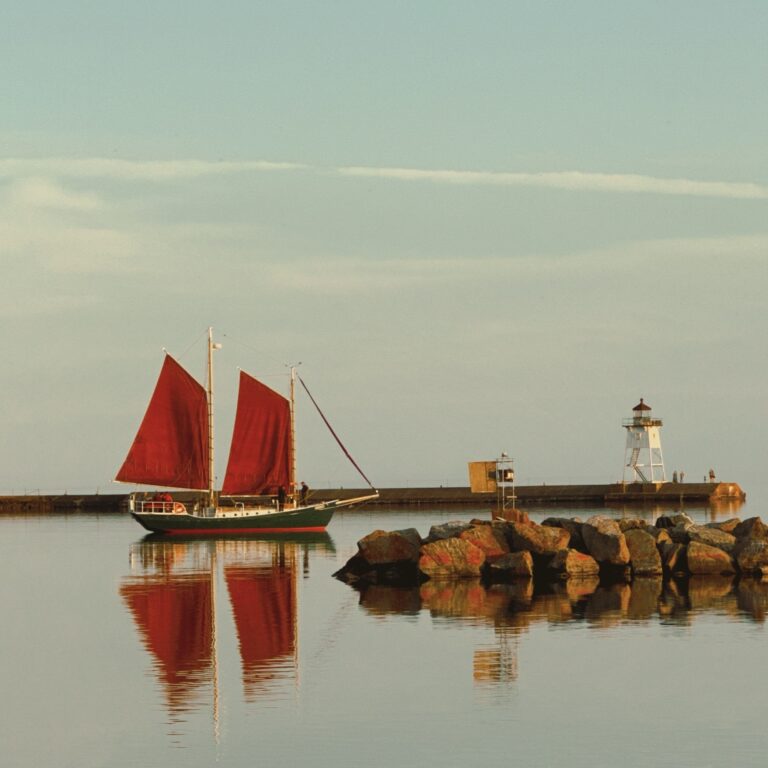 Sailing.